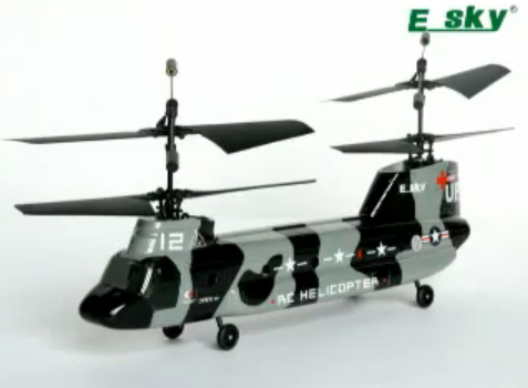 E-SKY Tandem Rotor Chinook 4ch 2.4G RTF, Camouflage [ESKY002328CAMOUFLAGE]